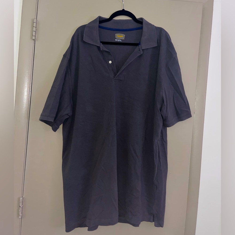 Foundry Dark gray polo size 2XT